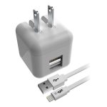 XYST XYS-LTGWC24 2.4-Amp Dual USB Wall Charger With 4-Ft. Apple Lightning Cable