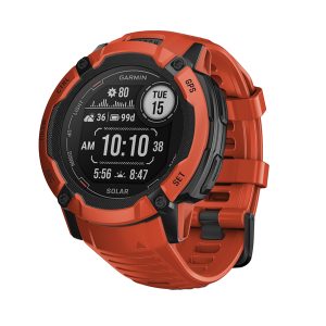 Garmin 010-02805-11 Instinct 2X Solar Smart Watch (Flame Red)