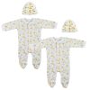 Unisex Closed-toe Sleep & Play With Caps (pack Of 4 ) Nc_0710s