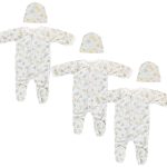 Unisex Closed-toe Sleep & Play With Caps (pack Of 6 ) Nc_0700l