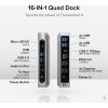 Plugable 16-in-1 Thunderbolt 4 Dock with 100W Charging, 4K Quad Monitor Setup for Thunderbolt 4 Windows Laptops - Image 2