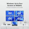 Plugable 16-in-1 Thunderbolt 4 Dock with 100W Charging, 4K Quad Monitor Setup for Thunderbolt 4 Windows Laptops - Image 3