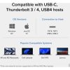 Plugable 16-in-1 Thunderbolt 4 Dock with 100W Charging, 4K Quad Monitor Setup for Thunderbolt 4 Windows Laptops - Image 5