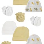 Baby Boy, Baby Girl, Unisex Infant Caps And Mittens (pack Of 12) Nc_0391