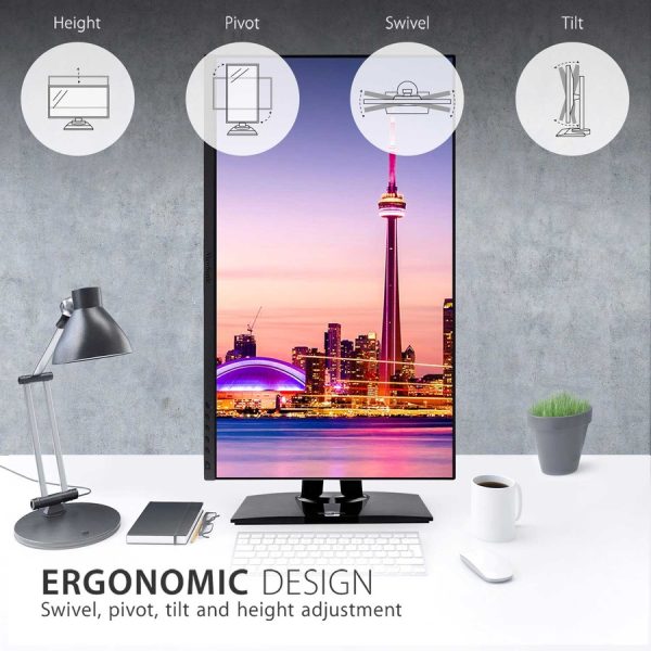ViewSonic VP2756-4K 27 Inch 4K UHD IPS Ergonomic Monitor with Ultra-Thin Bezels, Color Accuracy, Pantone Validated, 60W USB C - Image 4