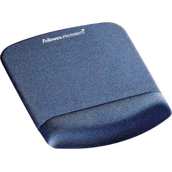 Fellowes® PlushTouch™ Foam Mouse Pad Wrist Support with MICROBAN® - Blue (9287301)