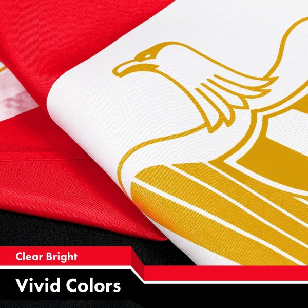 Egypt Egyptian Flag 3x5 Ft 5-Pack 150D Printed Polyester By G128 - Image 3