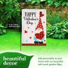 G128 Garden Flag Happy Valentine's Day Gnome Holding Plain Heart 12"x18" Blockout Fabric - Image 8