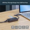 StarTech.com USB 3.0 to Gigabit Ethernet Adapter NIC w/ USB Port - Black - Image 3