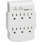 Eaton Tripp Lite Series Protect It! 6-Outlet Low-Profile Surge Protector, Direct Plug-In, 750 Joules, Diagnostic LED