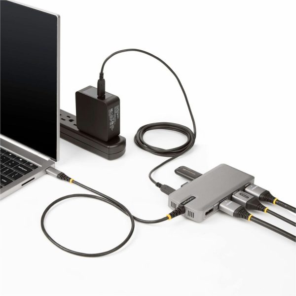 StarTech.com USB-C Triple-Monitor Multiport Adapter, HDMI & DisplayPort, 3x 10Gbps USB Hub, PD Pass-Through, GbE, Travel Docking Station - Image 8