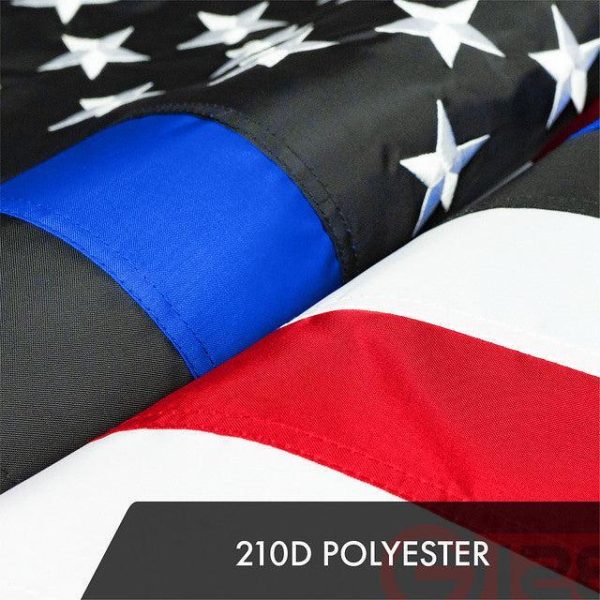 Blue Lives Matter Flag 3x5 Ft 3-Pack Embroidered Polyester By G128 - Image 4