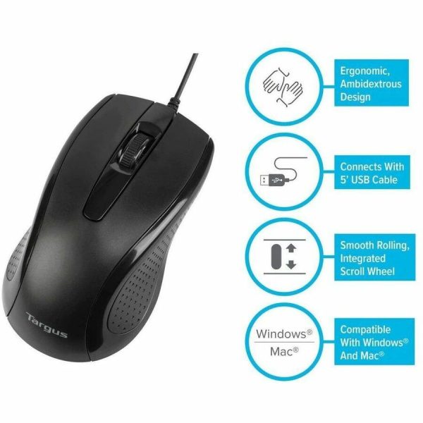 Targus 3-Button USB Full-Size Optical Mouse - Image 9