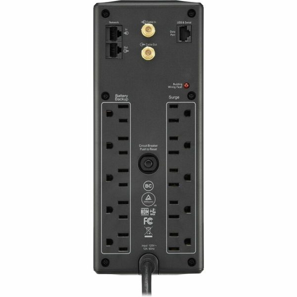 APC Back-UPS 1350, Compact Tower, 1350VA, 120V, AVR, LCD, 10 NEMA outlets (5 surge) - Image 2