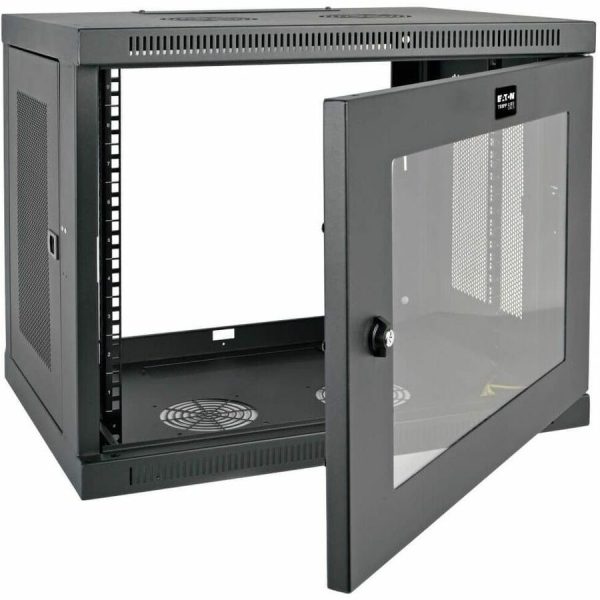 Eaton Tripp Lite Series SmartRack 9U Low-Profile Switch-Depth Wall-Mount Mini Rack Enclosure, Clear Acrylic Window - Image 3