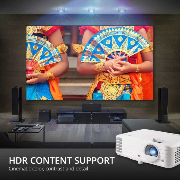 ViewSonic PX701-4K 4K UHD 3200 Lumens 240Hz 4.2ms Home Theater Projector with HDR, Auto Keystone, Dual HDMI, Sports and Netflix Streaming with Dongle on up to 300" Screen - Image 3