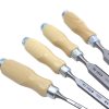 Bevel Edge Chisel Set with Wooden Handles Set of 4 pcs - Image 3