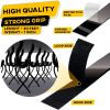 Hook and Loop Tape Roll with Heavy Duty Adhesive Industrial Strength Easy to Cut Strong Hook and Loop Strips with Sticky Back Black 1 Inch x 30 Feet - Image 3