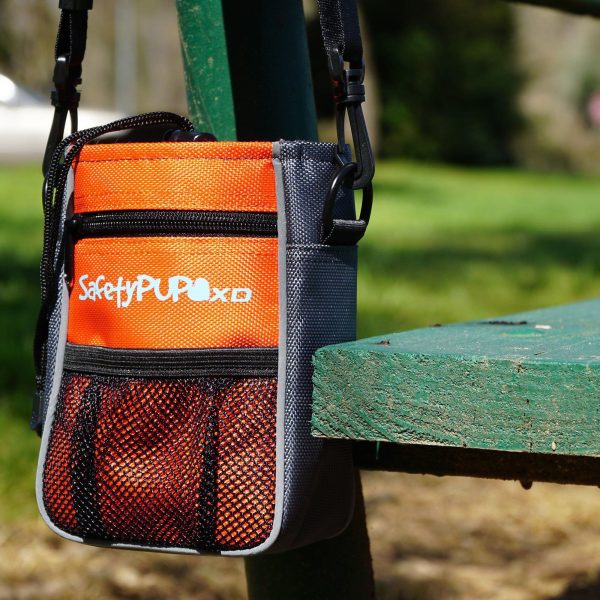 Dog Treat Pouch. Belt Clip or Shoulder Carry Dog Treat Training Bag. Durable Hi Vis Interior Dog Treat Bag with Integrated Poop Bag Dispenser and Secure Pouch Closure (Orange) - Image 6