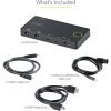 StarTech.com 2 Port Hybrid USB-A + HDMI & USB-C KVM Switch, Single 4K 60Hz HDMI 2.0 Monitor, Compact Desktop and/or Laptop HDMI KVM Switch - Image 8