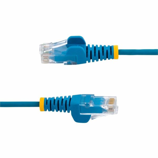 StarTech.com 10 ft CAT6 Cable - Slim CAT6 Patch Cord - Blue Snagless RJ45 Connectors - Gigabit Ethernet Cable - 28 AWG - LSZH (N6PAT10BLS) - Image 3
