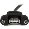 StarTech.com 2 ft Panel Mount USB Cable A to A - F/M - Image 3
