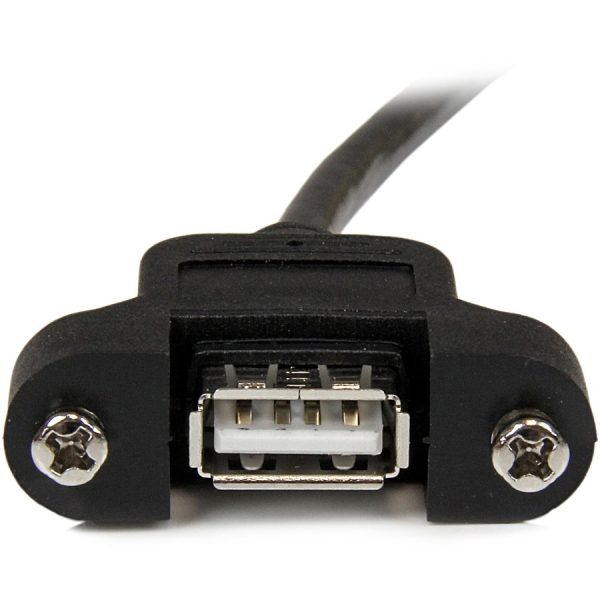 StarTech.com 2 ft Panel Mount USB Cable A to A - F/M - Image 3