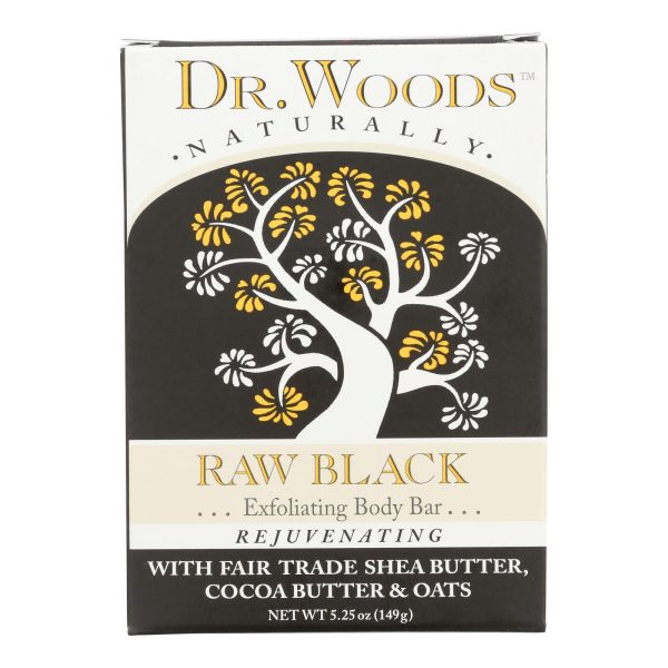 Dr. Woods Bar Soap Raw Black - 5.25 oz - Image 2