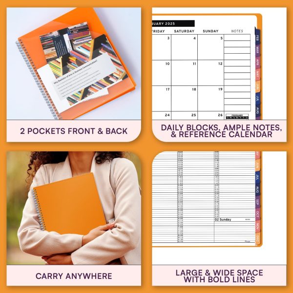 2025 Appointment Book & Planner   8.5 x 11 inches Large Tabbed Daily Hourly Weekly Planner Calendar & Schedule Book 15 Minute time Slots Business & Personal Planner Jan 2025  Dec 2025  Yellow - Image 2