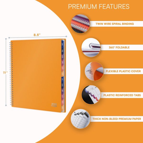 2025 Appointment Book & Planner   8.5 x 11 inches Large Tabbed Daily Hourly Weekly Planner Calendar & Schedule Book 15 Minute time Slots Business & Personal Planner Jan 2025  Dec 2025  Yellow - Image 5