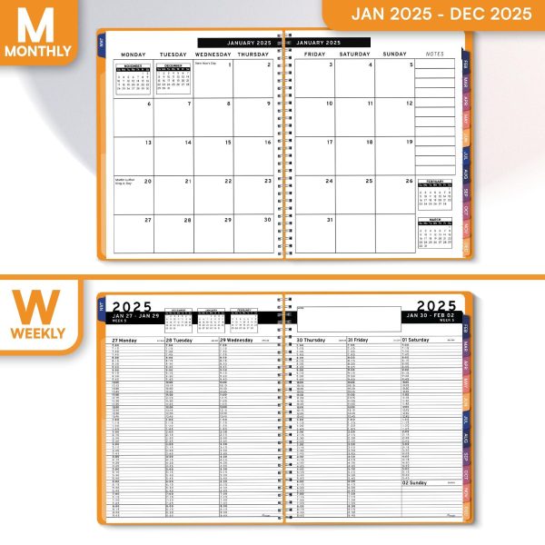 2025 Appointment Book & Planner   8.5 x 11 inches Large Tabbed Daily Hourly Weekly Planner Calendar & Schedule Book 15 Minute time Slots Business & Personal Planner Jan 2025  Dec 2025  Yellow - Image 6