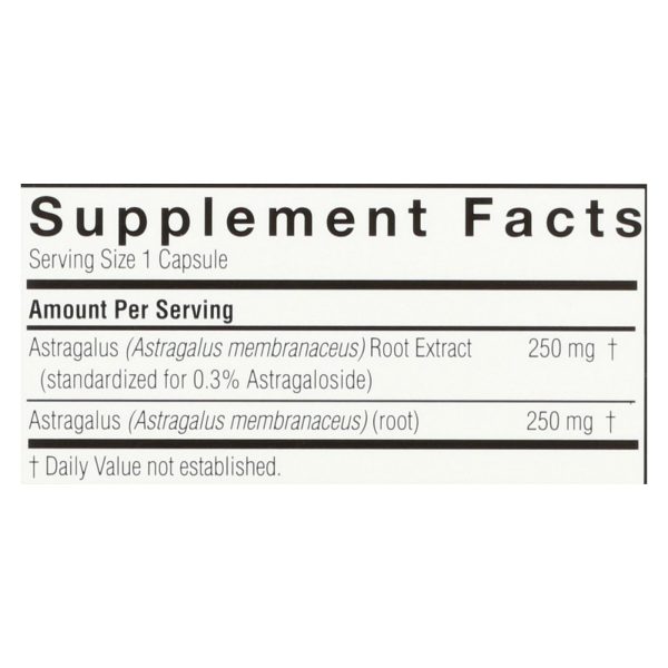 Nature's Answer - Astragalus Root Extract - 60 Vegetarian Capsules - Image 2