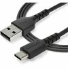 StarTech.com 2m USB A to USB C Charging Cable - Durable Fast Charge & Sync USB 2.0 to USB Type C Data Cord - Aramid Fiber M/M 3A Black - Image 5