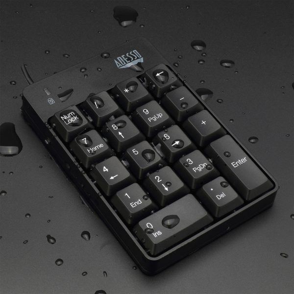 Adesso USB Spill Resistant 18-Key Numeric Keypad - Image 3