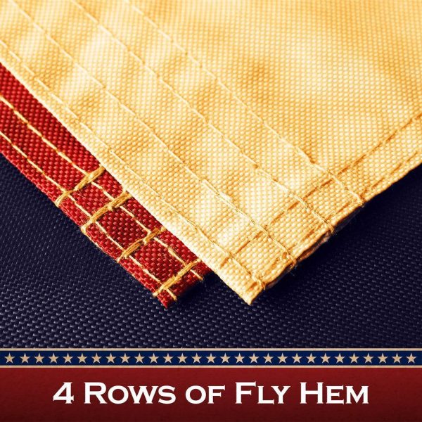 G128 5 Pack: Texas Tea-Stained Flag | 2x3 Ft | ToughWeave Pro Series Pole Sleeve Embroidered 420D Polyester | Embroidered Design, Indoor/Outdoor, High Quality, NO Flagpole Included - Image 5