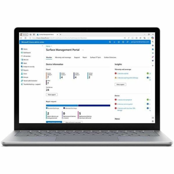 Microsoft Surface Laptop 6 13.5" Touchscreen Notebook - Intel Core Ultra 7 165H - 32 GB - 512 GB SSD - English Keyboard - Platinum - Image 8