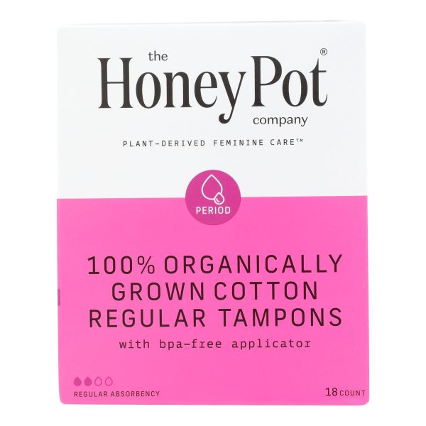 The Honey Pot - Tampon Reg Plst App Uscnt - EA of 1-18 CT - Image 2