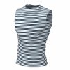 Genuine Striped Tank Top Sleeveless Shirt Dark Blue Cotton Original Telnyashka Тельняшка L