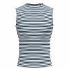 Genuine Striped Tank Top Sleeveless Shirt Dark Blue Cotton Original Telnyashka Тельняшка L - Image 2