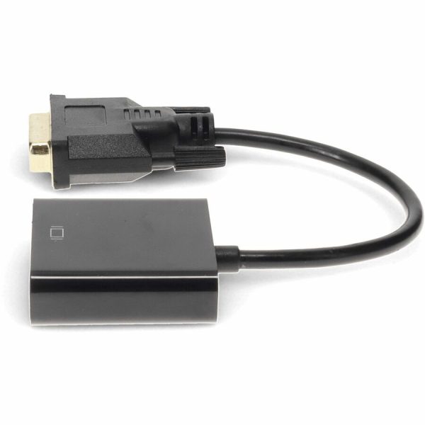 5PK DVI-D Single Link (18+1 pin) Male to VGA Female Black Active Adapters For Resolution Up to 1920x1200 (WUXGA) - Image 2