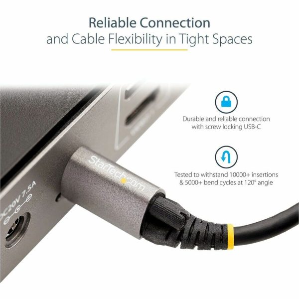 StarTech.com 3ft 1m Top Single Screw Locking USB C Cable 10Gbps, USB 3.1 Type-C Cable, 5A/100W PD, DP Alt Mode, USB-C to C Cord - Image 4