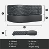 Logitech Ergo K860 Split Wireless Keyboard for Business - Ergonomic Design, Secured Logi Bolt Technology, Graphite - Image 9