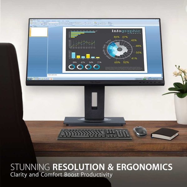 ViewSonic VG2755-2K 27 Inch IPS 1440p Monitor with USB C, HDMI, DisplayPort and 40 Degree Tilt Ergonomics for Home and Office - Image 3