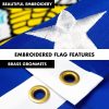 G128 - 6 Feet Tangle Free Spinning Flagpole (Silver) US Air Force Double Sided Brass Grommets Embroidered 3x5 ft (Flag Included) Aluminum Flag Pole - Image 4