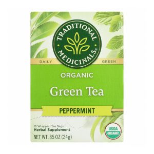 Traditional Medicinals Tea - Organic - Green Tea - Ppprmnt - 16 ct - 1 Case