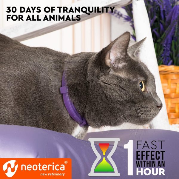 Cat Calming Collar & Pet Anti Anxiety Products   Feline Calm Pheromones Collars & Cats Stress Relief   Comfort Helps with Pee New Zone Aggression Fighting with Dogs & Other Behavior - Image 3