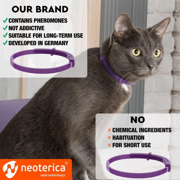 Cat Calming Collar & Pet Anti Anxiety Products   Feline Calm Pheromones Collars & Cats Stress Relief   Comfort Helps with Pee New Zone Aggression Fighting with Dogs & Other Behavior - Image 5
