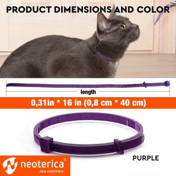 Cat Calming Collar & Pet Anti Anxiety Products   Feline Calm Pheromones Collars & Cats Stress Relief   Comfort Helps with Pee New Zone Aggression Fighting with Dogs & Other Behavior - Image 6