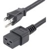 StarTech.com 3ft (1m) Heavy Duty Power Cord, NEMA 5-15P to C19, 15A 125V, 14AWG, Computer Power Cord, Heavy Gauge Power Cable