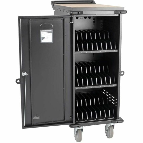 Eaton Tripp Lite Series 27-Device AC Charging Cart for Laptops and Chromebooks - 120V, NEMA 5-15P, 10 ft. (3.05 m) Cord, Black - Image 2